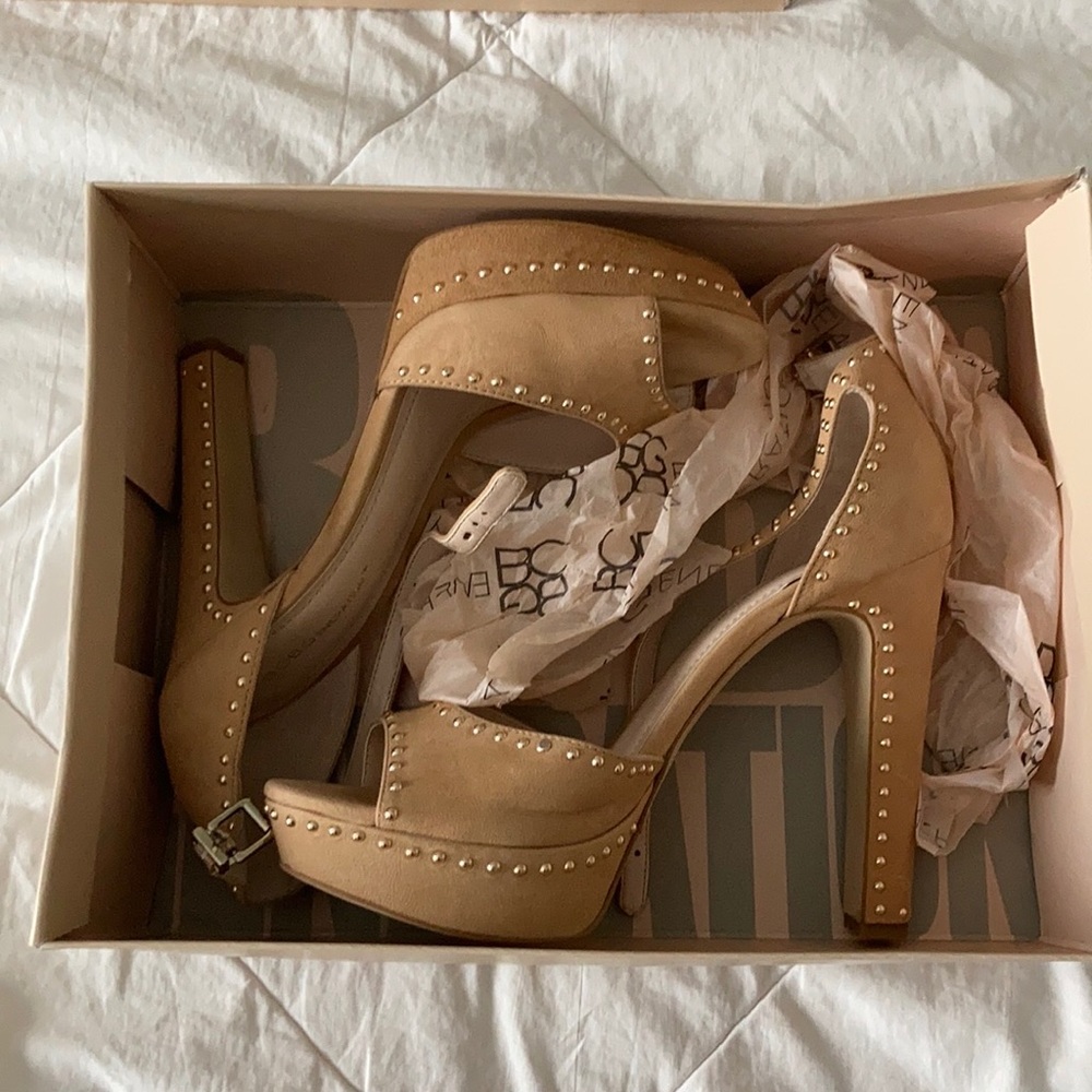 BCBG strappy heels